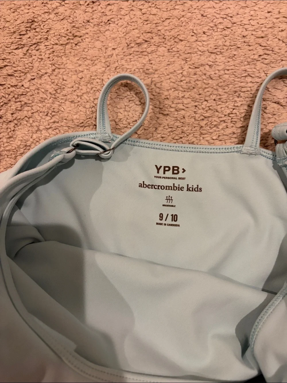 abercrombie kids Light Mint Jumpsuit with Elastic Waist and Pockets